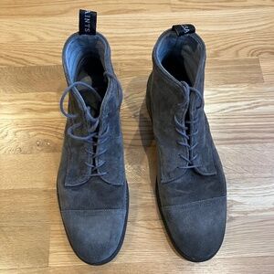 AllSaints Grey Suede Boots Men Size 43